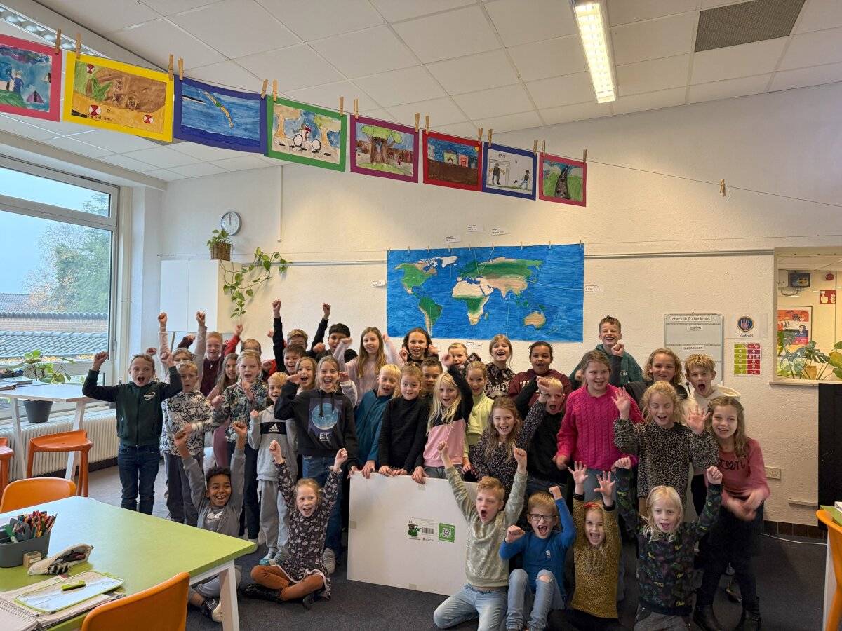 De absolute winnaars: Groep 5 t/m 8 van Het Kompas in Steenwijk